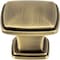 Jeffrey Alexander 1-3/16" Overall Length Brushed Antique Brass Square Milan 1 Cabinet Knob 1091AB - alternate 6